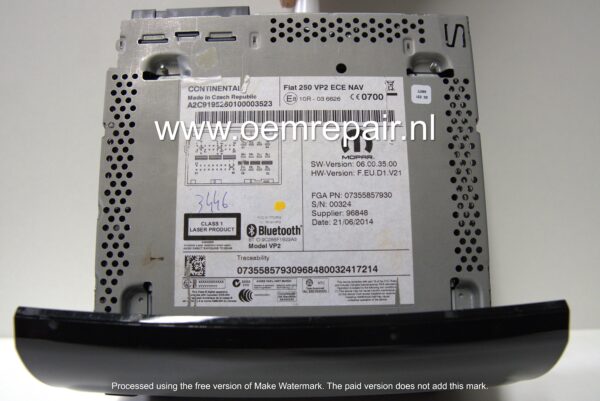 fiat Uconnect 250 VP2 007355857930 top oemrepair